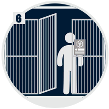 ícone de portaria remota acesso liberado